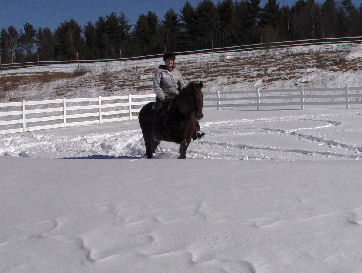 Riding in deep snow